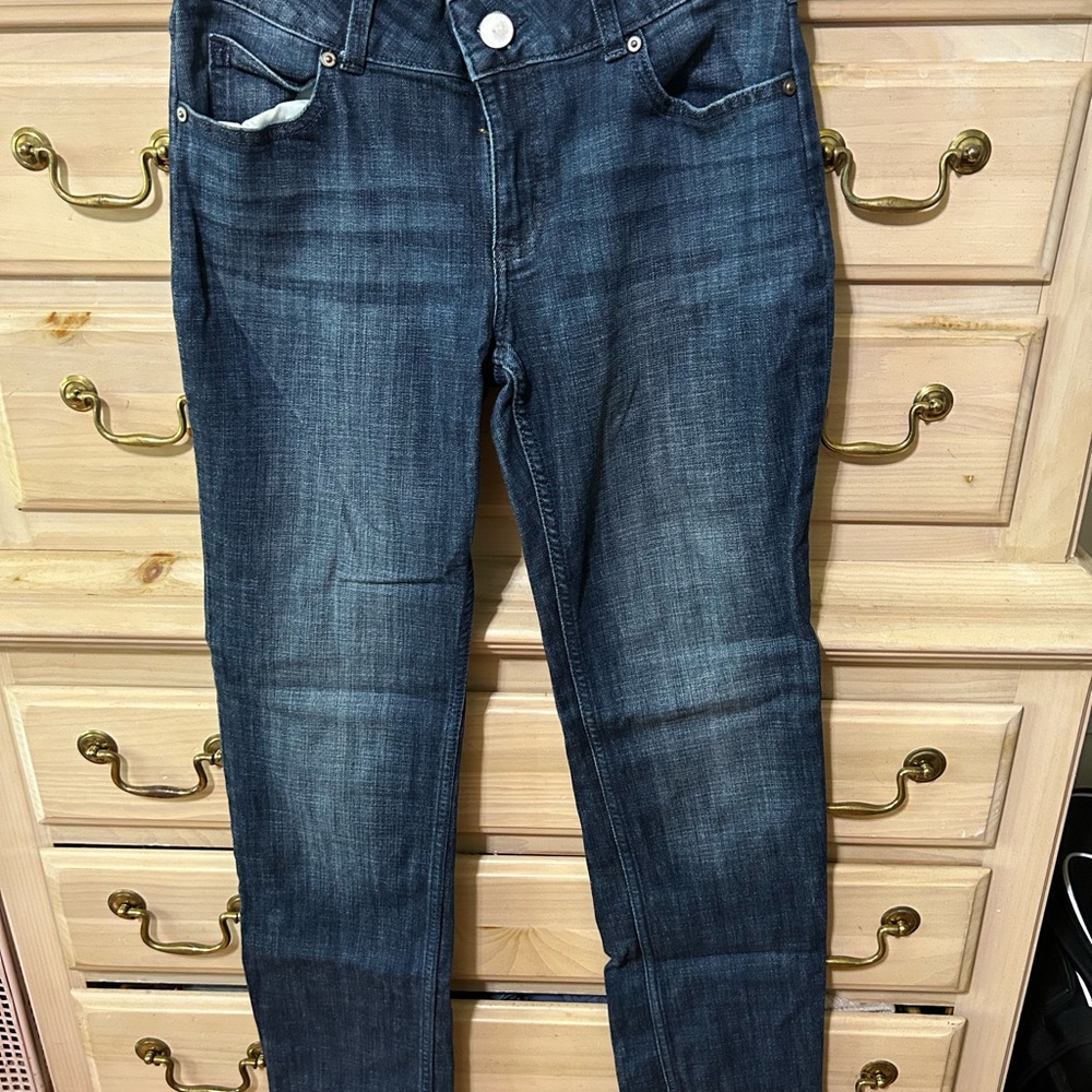 Wrangler Blue Skinny Jeans with Modern Distressed Look